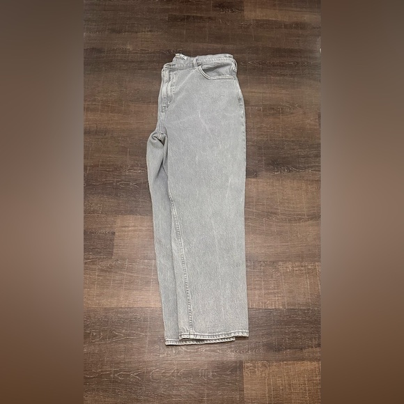 Abercrombie & Fitch Light Gray Wash The 90’s Straight Curve Love Size 34 - Picture 3 of 5